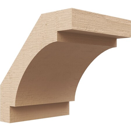 Ekena Millwork 5-inch W x 6-inch D x 6-inch H Merced Rough Cedar Woodgrain TimberThane Knee Brace, Primed BRCUR05X06X06MRCRCPR